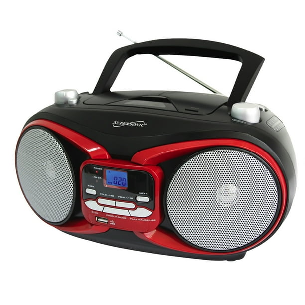 Supersonic Portable Mp3/Cd Player With Usb/Aux Input & Am/Fm Radio