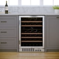 thumbnail image 2 of Edgestar Cwr462dz 24" Wide 46 Bottle Built-In Dual Zone Wine Cooler - Stainless Steel, 2 of 7