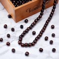 thumbnail image 4 of 200Pcs Brown Wood Beads 11.5x11mm Large Hole Wood Beads Natural Dyed Brown Wooden Beads Barrel Wooden Beads Wooden Spacer Beads with 5mm Hole for DIY Craft Jewelry Making, 4 of 5