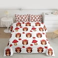 thumbnail image 2 of jejeloiu Wild Wild Hedgehog Queen Comforter Set,Rustic Fungus Cartoon Mushroom Bedding Comforter Set For Girls Teens Reversible 3 Pieces, 2 of 8