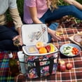 thumbnail image 5 of FORMRS Insulated Cooler Bag 24 Cans Capacity Soft Leakproof Lunch Box with Side Pockets, Vibrant Pink Floral Pattern, 5 of 7