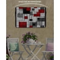 thumbnail image 6 of Outdoor TV Cover 48 to 50 Inch Weatherproof, Red Black and Grey Waterproof TV Screen Protector for Outside Decor with Zipper and Pocket 48"L x 30"H , Geometric Modern Abstract Art, 6 of 7