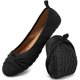thumbnail image 1 of Flats negros de gamuza plegables y cómodos para mujer Ecetana, 1 of 6