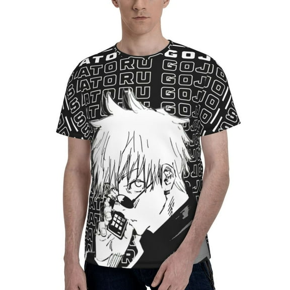 Gojo Satoru Men's T Shirts Cartoon Graphic Short Sleeve Tees Novelty Casual Unisex Adults Tee Shirt Tops