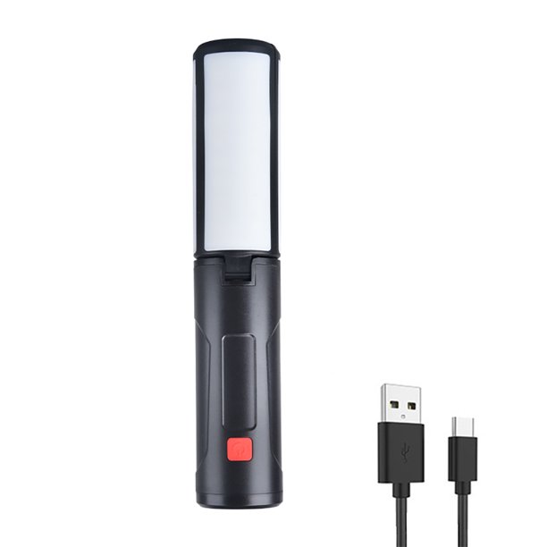 Lámpara LED COB para acampar, 3 modos, linterna portátil plegable para exteriores (negro) Ehuebsd Para Estrenar