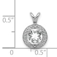 thumbnail image 5 of Sterling Silver Diamond & White Topaz Pendant Charm, 5 of 5
