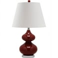 thumbnail image 3 of SAFAVIEH Eva 24 in. Red Glass Table Lamp with Off-White Cotton Shade, Set of 2, 3 of 5