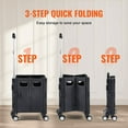 thumbnail image 5 of Foldable Utility Cart with Wheels, 110LBS Capacity, Portable Hand Truck for Shopping, Travel & Office, Black, 5 of 10