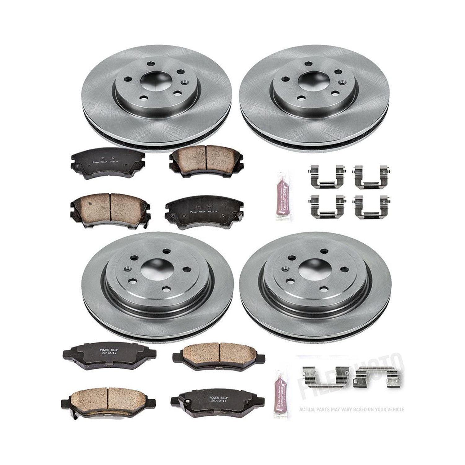 Power Stop Front and Rear Stock Replacement Brake Pad and Rotor Kit KOE2816