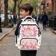 thumbnail image 4 of Jeiento Ice Cream Axolotl Kids School Backpack for Girls 6-12, 17 Inch Water-Resistant Polyester Multi-Pocket Daypack, Large Capacity for Back to School, Travel & Outdoor Hiking, 4 of 7