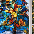 thumbnail image 3 of Christmas Tree Window Cling, Flat Christmas Backdrop with Easy Placement, Space-Saving Christmas Scene Decor, for Bedroom Window, Front Door, Shop, Multicolor, 39.37 x 17.72 in, 1 Piece, Style A, 3 of 10