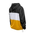 thumbnail image 3 of Men's New Era Black Pittsburgh Steelers Ripstop Quarter-Zip Hooded Windbreaker, 3 of 5