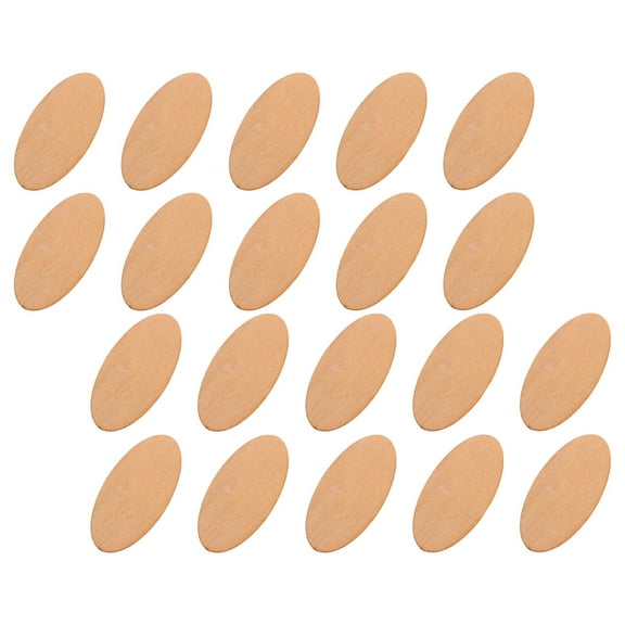 20pcs Oval Shaped Wood Slices Unfinished DIY Blank Decor Pieces