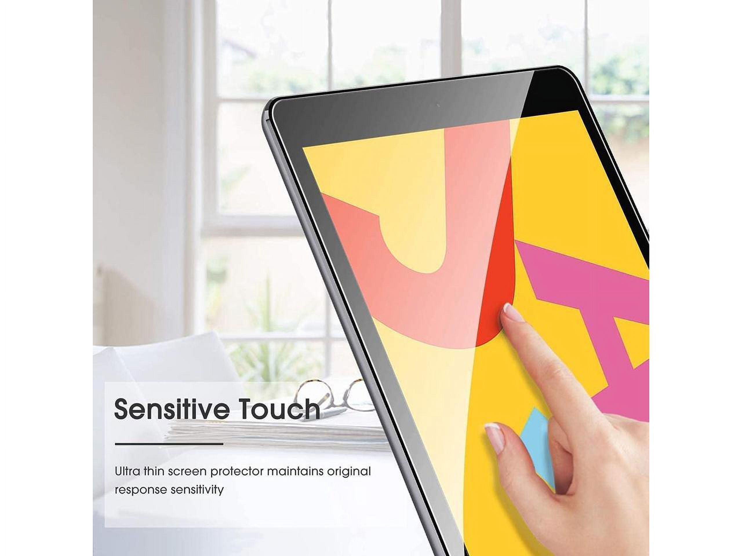 [2 Pack] Tempered Screen Protector For iPad Air 3 10.5 Inch 2019, iPad Pro 10.5 2017 Tempered Glass Film Protector, Face ID & Apple Pencil & Case Compatible