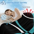 thumbnail image 3 of Turquoise Geometric Cooling Blanket,Lightweight Breathable Summer Throw Blanket with Double Sided Cold Effect,Modern Abstract Aesthetic Striped Art Picnic Blankets Bed Sheet for Hot Sleepers 40"x60", 3 of 8
