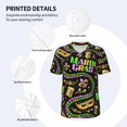 thumbnail image 5 of Rocae Mardi Gras3 for Breathable Men's Baseball T-Shirt Fashionable Casual Baseball Jersey, Moisture-wicking Sportswear Medium, 5 of 9