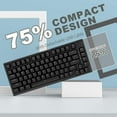 thumbnail image 6 of AJAZZ AK820 Mechanical Keyboard with CNC Knob Control, 75% ANSI Layout, 81Keys Gasket Mount Wired Gaming Keyboard, 5 Sound Absorbing Foam Hot-swap for PC, MAC, 6 of 9