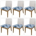 thumbnail image 2 of Easygdp Blue Shells Square Chair Cushion Cover Stretch Chair Seat Covers Removable Washable for Hotel, Bedroom, Office, 2 of 9