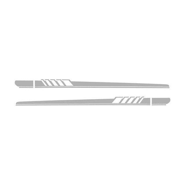 Riwesomey 2 piezas de pegatina para coche, calcomanía automotriz, moldura decorativa para automóvil, adhesivo extraíble, decoración de Type2 NO2