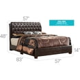 thumbnail image 2 of Glory Furniture Marilla Faux Leather Upholstered Full Bed in Dark Brown, 2 of 2