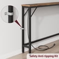 thumbnail image 3 of Outop Storage MDF + Metal Console Table, Brown, 3 of 8