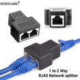 thumbnail image 2 of 2 Pcs RJ45 1 à 2 Câble Réseau LAN Ethernet Femelle Adaptateur Connecteur Séparateur Rallonge Prise Réseau Tête en T Connexion 1 Pce, 2 of 6