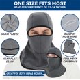 thumbnail image 6 of EINSKEY Fleece Ski Mask with Nose Wire, 2-Pack Winter Full Face Mask Balaclava Hood Thermal Neck Cover for Skiing Cycling Running 2 Grey, 6 of 6