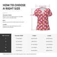thumbnail image 6 of Wukai Piggy Sunflower Casual V-Neck Graphic Tees for Women: Lightweight and Breathable Summer Tops with Stylish Design-X-Large, 6 of 8