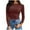 Wine, variant on Giftesty Womens Bottoming Shirts Clearance Women's Fall Fashion Long Sleeve Stretch Slim Fitted Ribbed T-Shirt Blouse Solid Basic Tops