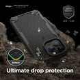 thumbnail image 2 of elago Armor Compatible with iPhone 13 Pro Case 6.1 Inch - Heavy-Duty Protective Case, Carbon Fiber Texture, Tough Rugged Design, Shockproof Bumper Cover, Premium TPU (Jean Indigo), 2 of 5