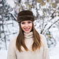 thumbnail image 2 of Loritta Winter Hats for Women Long Classic Scarf Warmer Gloves Set Winter Accessories for Women Brown, 2 of 5