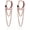 B-Rose, variant on Leander Solid 925 Sterling Silver Tassel Chain Drop Dangle Small Hoop Earrings Huggie for Women Teen