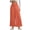Red, variant on QQAMB Pants for Women Flowy Wide Leg High Waisted Elastic Waisted Trousers Long Dressy Bottoms Orange 2XL
