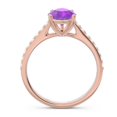 thumbnail image 4 of 2.30 Carat Luxurious Natural Diamond Amethyst Gemstone Anniversary Ring for Women Solid 14K Rose Gold Size 8.5 by Caratup, 4 of 8