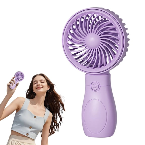 Handheld Fan Portable Fan Rechargeable Fan Personal USB Fan Mini Cooling Fan with 3 Speed Quiet Operation Long Battery Life for Travel Office Camping Outdoor Purple Blue Green Pink