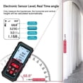 thumbnail image 4 of Laser Measure Device, 229ft Digital Laser Tape Measure with Upgrade Electronic Angle Sensor, ±2mm Accuracy, Area Measurement,Volume and Pythagoras, 2" LCD Backlit,Mute, Battery Included, 4 of 5