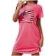thumbnail image 2 of Camisón corto de talla grande para mujer, camisón de manga corta con estampado de pecho a la moda, camisón para mujer, 2 of 7