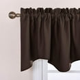 thumbnail image 2 of MAWCLOS Poche pour Tringle Rideau Occultant Écoénergétique Isolé Thermiquement 2 Pcs Cantonnière de Luxe Protection UV 2 Panneaux Draperies d'Intimité Rideaux Café Profond-Cantonnières L:69"x H:18 Pouces/ 175cm*45cm-1PCS, 2 of 5