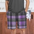 thumbnail image 6 of Men's Pajama Shorts Bottoms with Pockets Soft Lightweight Lounge Sleep Wear Purple Scottish Tartan, 6 of 6