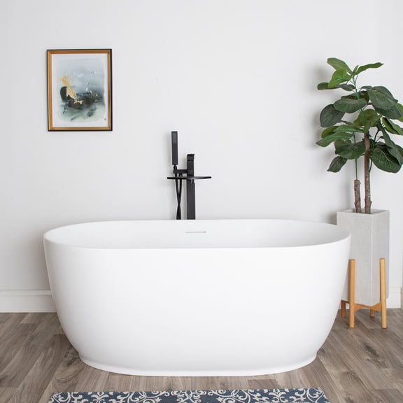 Mindy 67 Inch Matte White Double Ended Freestanding Tub