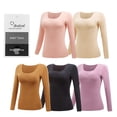 thumbnail image 5 of DuoJiaJ Women's Thermal Shirts Lined Long Sleeve Underwear Purple L, 5 of 5