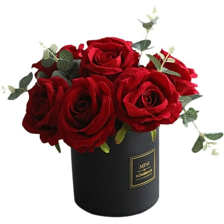 décoration florale Fleur Artificielle Rose Rouge Mariage Mariage  Mariage/Table de Restaurant Fausse Fleur Belles Fleurs Artificielles (Color  : Red) | Walmart Canada