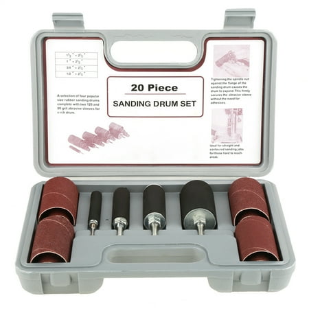 

20pcs Drum Sander Kit Wear Resistant Spindle Sanding Drum Sander Tool Kit Sanding Drum Kit For Home Improvement DIY