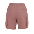thumbnail image 5 of High Waisted Jean Shorts Women New Outdoor Hiking Shorts for Women Elastic Waist Cargo Shorts with Multi Pockets Knee Length Workout Sports Bottoms Pinks M, 5 of 6