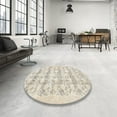 thumbnail image 4 of Ahgly Company Machine Washable Indoor Square Traditional Light French Beige Brown Area Rugs, 8' Square, 4 of 7
