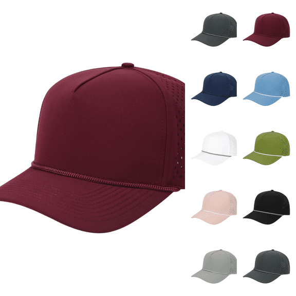 Quick Dry Baseball Cap Snapback Hats Mesh Trucker Hat for Men Women Water-Resistant Outdoor Golf Hat Ball Cap Wine One Size