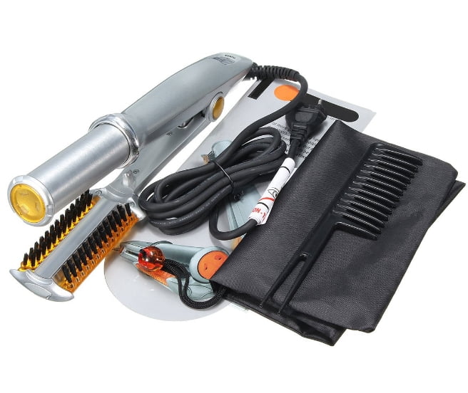 2025 Auto Curling & Straightening Iron Pro - Salon Waves in 5 Mins · Rotating Barrel