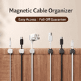 thumbnail image 2 of Desktop Cable Organizer,Magnetic Cable Organizer, Adhesive Desk Cord Holder, Black, 6 Pack, 2 of 10