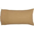 thumbnail image 4 of VHC Brands Burlap Solid Color Cotton Farmhouse Bedding King Pillow Case Set of 2, Pillowcase Set 21x40, Natural Tan, 4 of 6