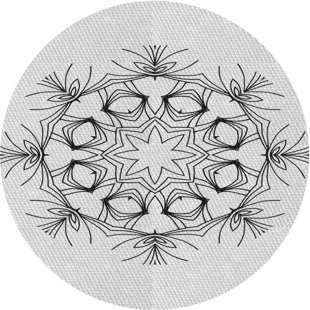 Ahgly Company Tapis de Zone Rond d'Intérieur Lavable à la Machine, Style Transitionnel, Gris Platine, 6 Pieds Rond
